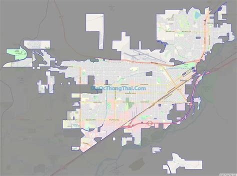 Map of Billings city, Montana - Thong Thai Real