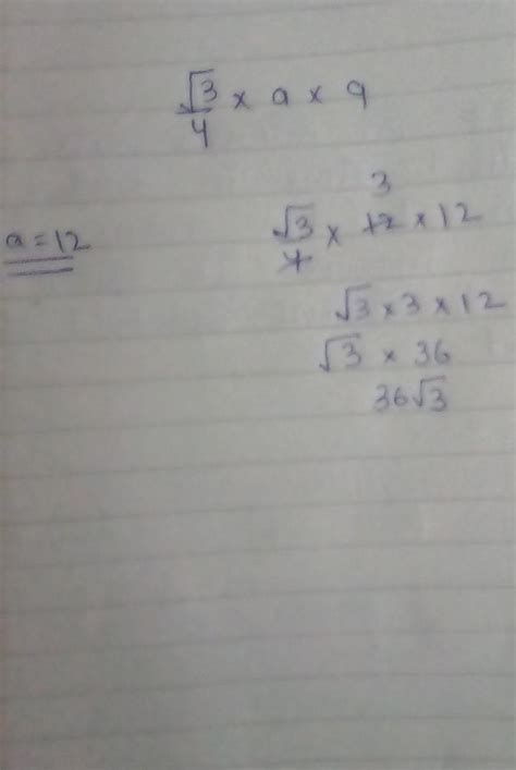 find the area of an equilateral triangle with side 12 cm . - Brainly.in