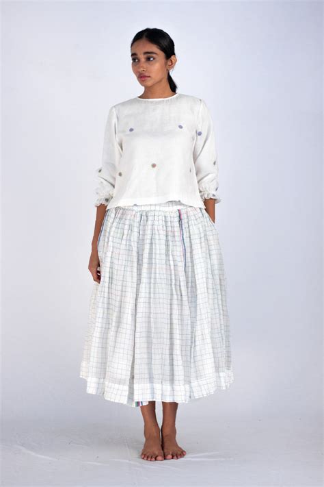 Dillenia - Madras check skirt – Karnam