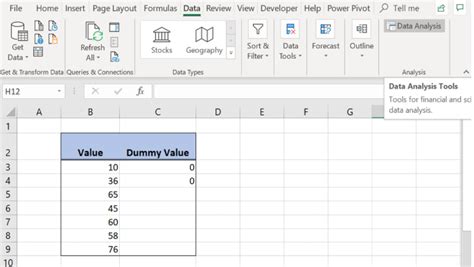 How to Use T Test in Excel 的图像结果