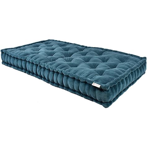 Buy Sustainable Colour Blocking Velvet Mattress (Teal) on Brown Living™
