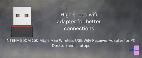 INTEHA 1000 Mbps Mini Wireless USB WiFi Receiver Adapter for PC ...