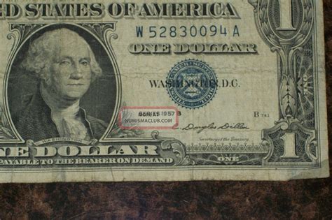 1957 B Star Note One Dollar Us Silver Certificate - Old Money - $1 Bill 3