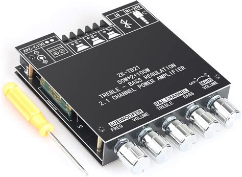 UWAYKEY Bluetooth Amplifier Board 2.1 Channel Class D AMP Module with ...