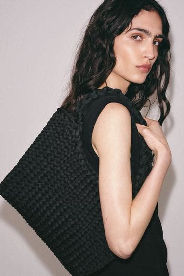 BRAIDED TOTE BAG - Black | ZARA India