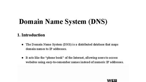 DNS, Email, and WWW Overview - Brief Notes on Networking Systems - Studocu