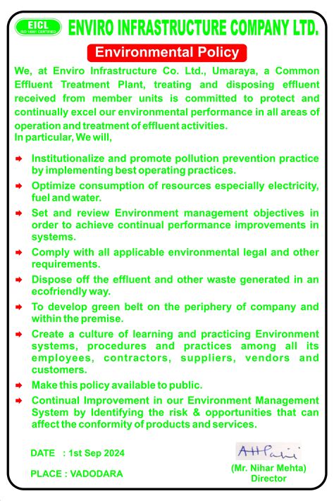 Enviro Infrastructure Company Limited