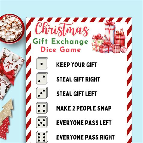 White Elephant Gift Game, Gift Exchange Rules & Dice Game, Christmas ...