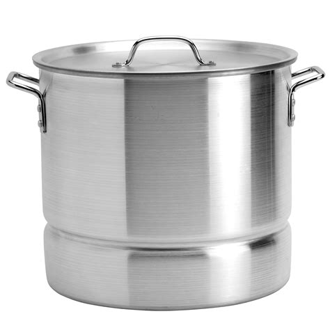 INFUSE Large 32Qt Aluminum Stockpot, Tamale Steamer with Big Batch ...