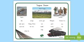 Tangiwai Disaster Word Cards (teacher made) - Twinkl