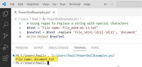 PowerShell Replace String 的图像结果