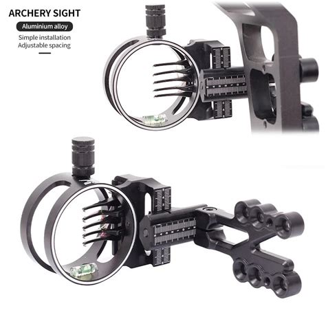 SPG Archery MZ019 Adjustable 5-Pin Aluminum Alloy Compound Bow Sight ...