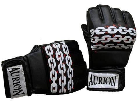 Aurion MMA Gloves in 100 Percent Genuine Leather for Professional Cage ...