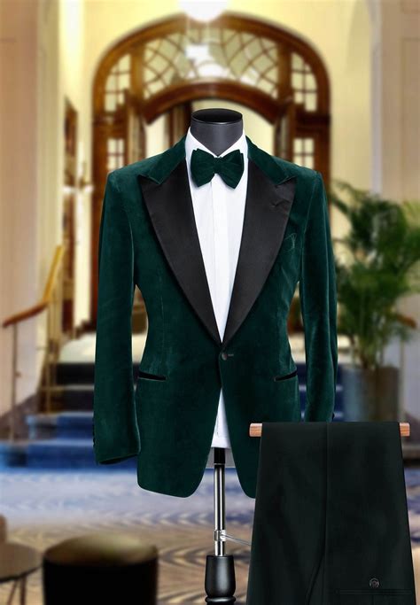 Green Velvet Blazer Men