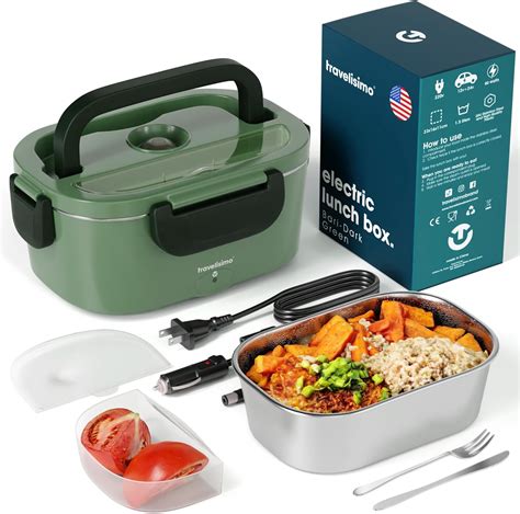 Amazon.com: TRAVELISIMO Electric Lunch Box 80W, 3 in 1 Ultra Quick ...
