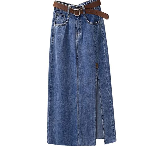 BKQCNKM Denim Skirt Skirts for Women Midi Skirts for Women's Embroidery ...