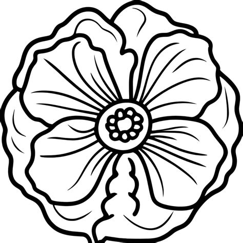 Poppy Flower Coloring Page