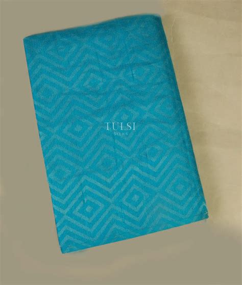 Buy Blue Woven Raw Silk Saree T472395