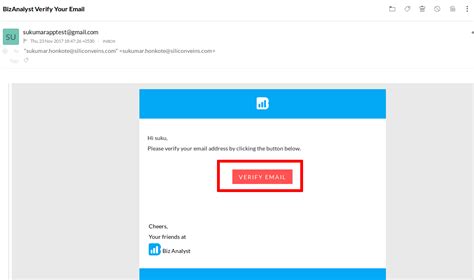 Android: Verify Email :: Biz Analyst Docs