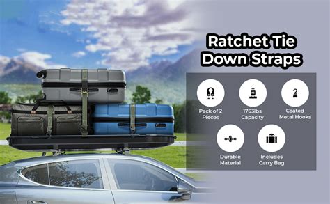 HASTHIP® 2 Pack Ratchet Tie Down Straps, 4.5m Ratcheting Straps Cargo ...