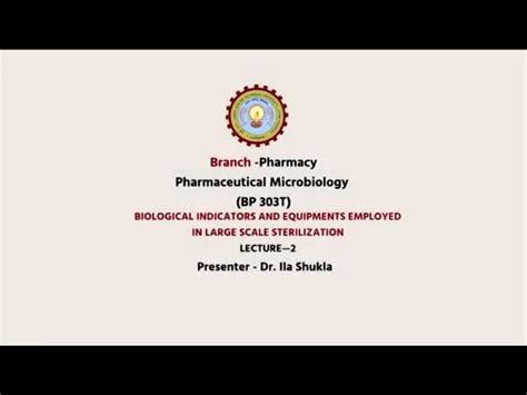 Pharmaceutical Microbiology Video Lectures | Bachelor of Pharmacy 3rd ...