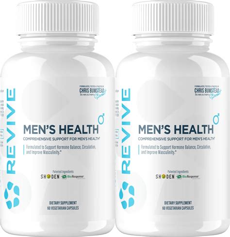 Revive Men's Health - Male Hormonal Support - 2 x 60 Capsule Bottles ...