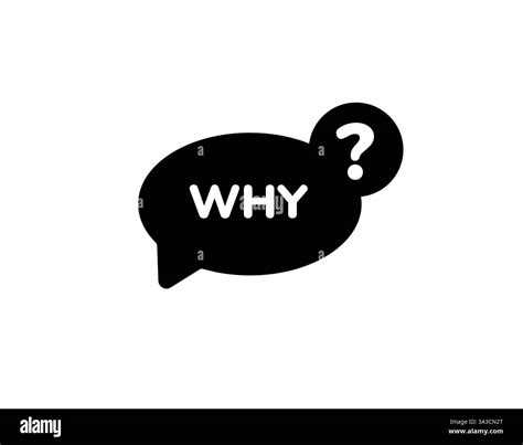 Black speech bubble icon with why text and question mark Stock Vector ...