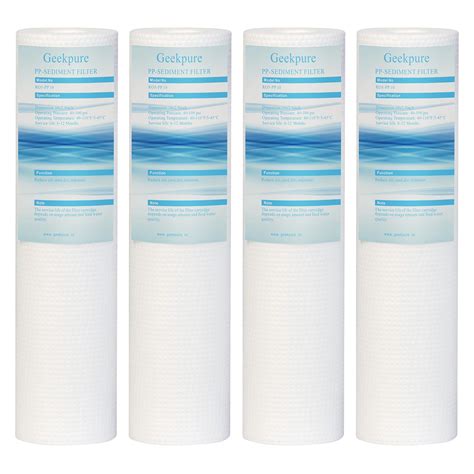 Geekpure 10 Inch PP Polypropylene Sediment Filter Cartridge for Whole ...