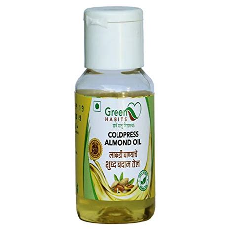 Buy Green Habits 100ml Cold Pressed Almond Oil | 100% Pure & Natural ...