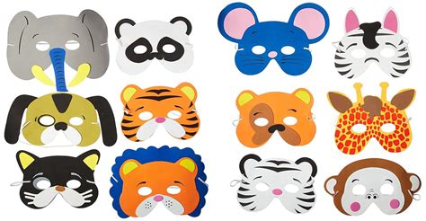 Buy Rhode Island Novelty 24 Assorted Foam Animal Masks For Birthday ...