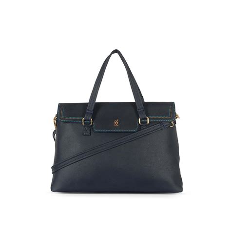 Dim Blue Large Satchel Bag