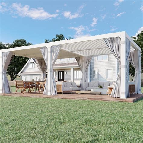 Taipeng Outdoor Louvered Pergola China Manufacturing Renewable Sources ...