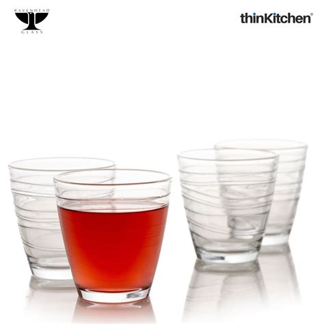 Ravenhead Essentials Swirl Mixer Glass Set of 4 30cl – thinKitchen