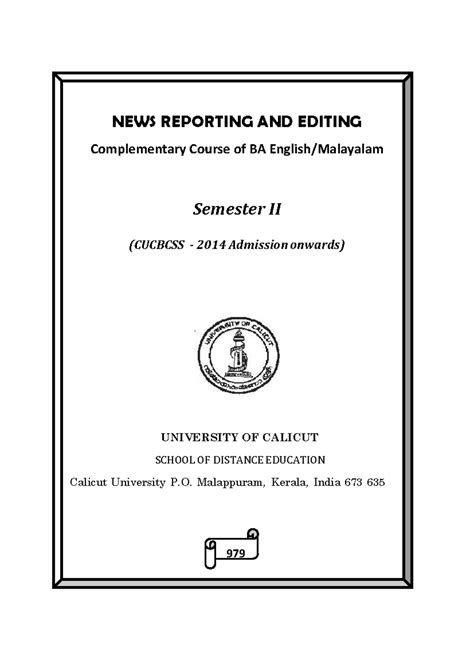 Sde NEWS Reporting 2014 (1) - NEWS REPORTING AND EDITING Complementary ...