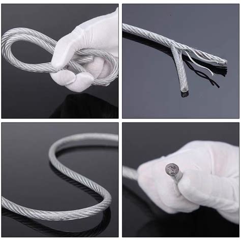 NONE 5/10 Meter Steel PVC Coated Flexible Wire Rope soft India | Ubuy