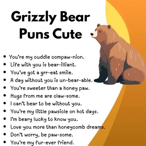 300+ Grizzly Bear Puns: Cute, Short, One liners & Instagram