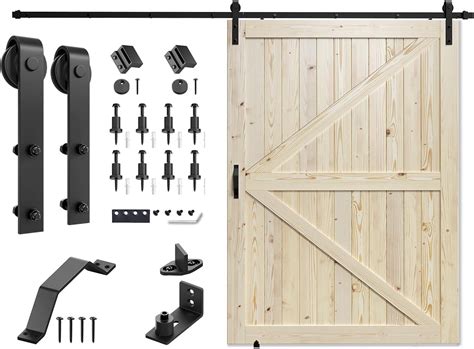 SMARTSTANDARD 60in x 84in Sliding Barn Door with India | Ubuy