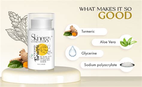 Buy Cosmetofood Skinergy Organic Turmeric Scrub with Aloe Vera Extracts ...