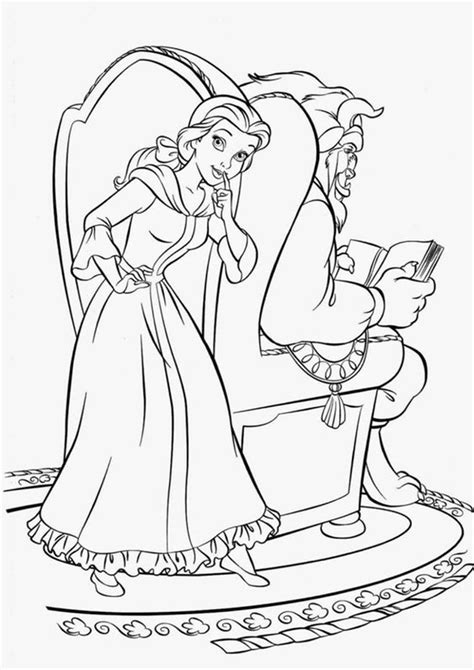 Beauty And The Beast Printable Coloring Pages - Printable Word Searches