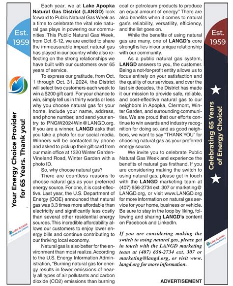 Celebrate Public Natural Gas Week with Your Energy Choice Provider Lake ...