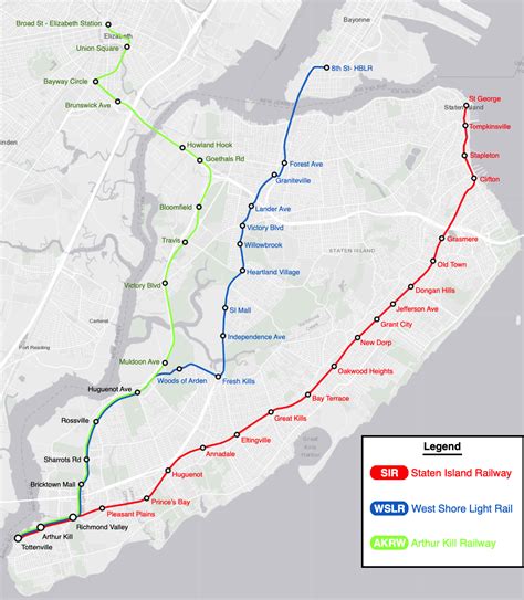 Staten Island Railway Map: Sir Staten Island Map – LIHS
