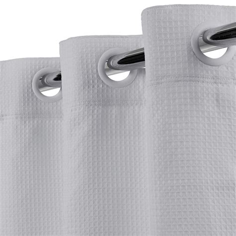 Antarctica Hookless Waffle Solid Shower Curtain, 74"