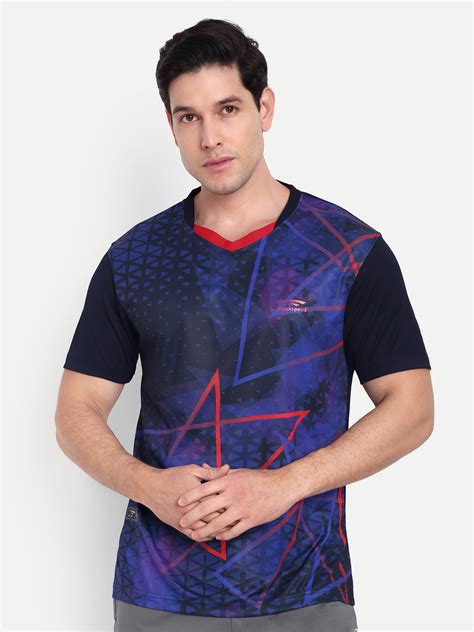 NAVY BLUE V NECK TEE – maxxspeed