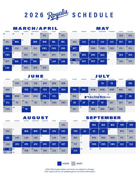 Royals Release 2026 Regular Season Schedule