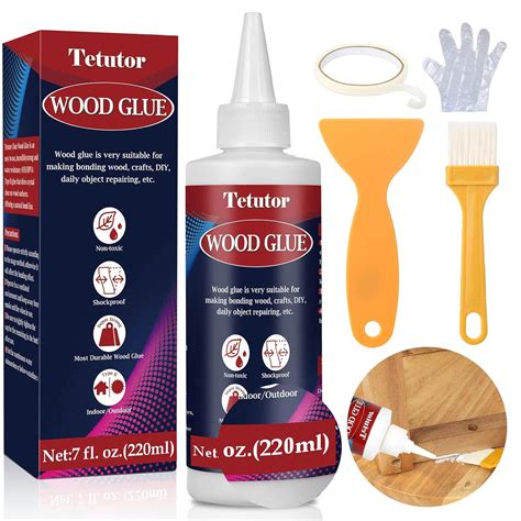 Tetutor 220ml Wood Glue for Furniture Heavy Duty, Wood Glue for ...