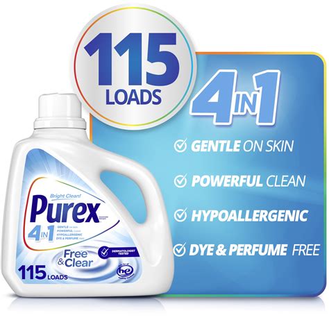 Free Shipping! Purex Free & Clear Liquid Laundry Detergent, Unscented ...