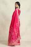 Buy Pink Chanderi Silk Gota Patti Border Embroidered Saree For Women by ...