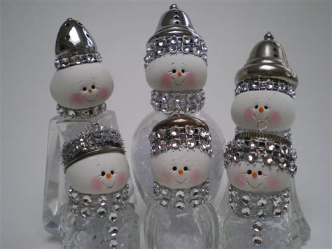 Salt Shaker Snowman Decoration by Helen's Clay Art | Snowman christmas ...