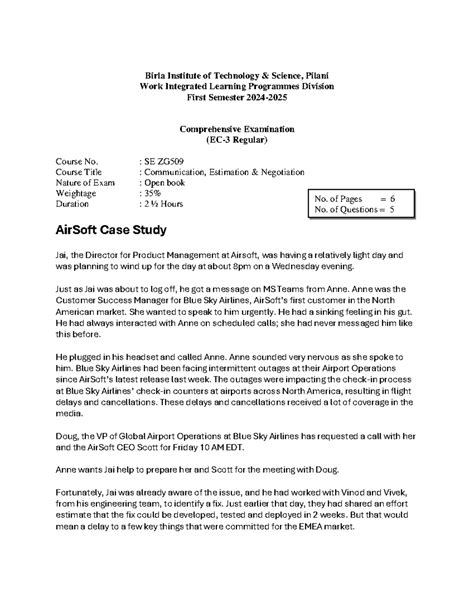 SE ZG509 EC-3R First SEM 2024-2025 - Birla Institute of Technology ...