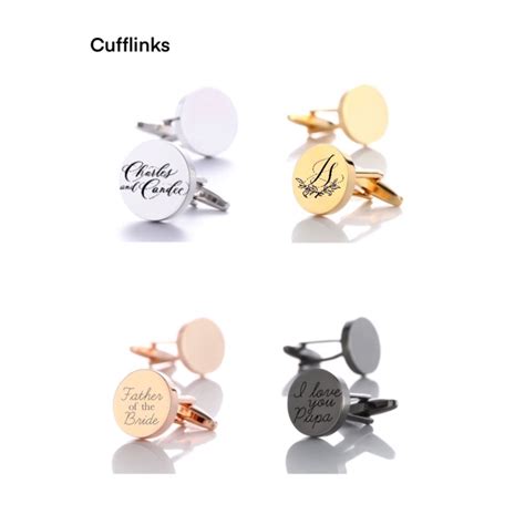 Engraved Cufflinks - Ink Scribbler